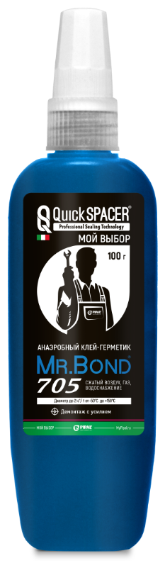 Клей-герметик QuickSPACER MR.BOND 705 синий 1 шт. 100 гр