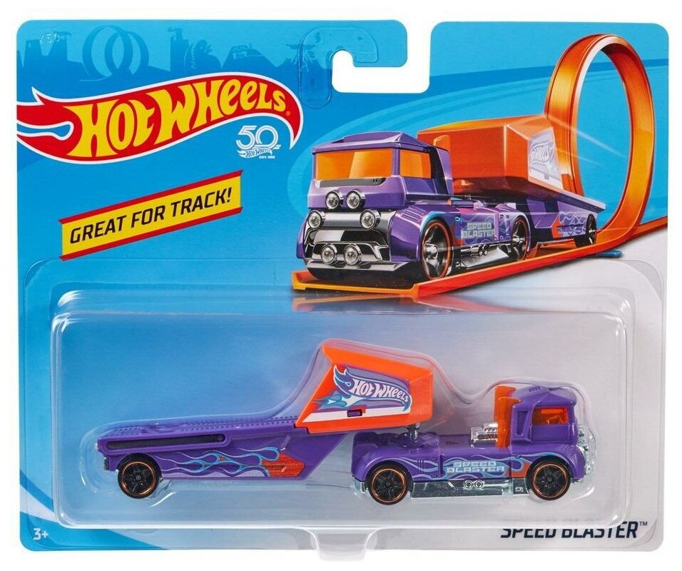 Машинка Mattel Hot Wheels Трейлер с прицепом BFM60