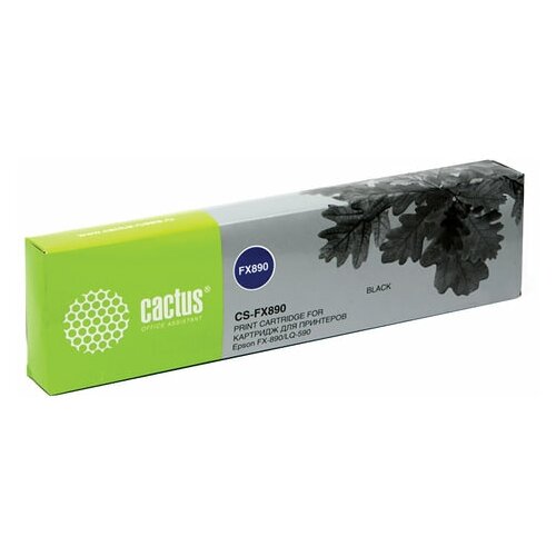 Картридж матричный CACTUS (CS-FX890) для EPSON LQ-590, черный, ресурс 5 млн. знаков