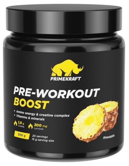 Предтренировочный комплекс Prime Kraft спдпп Pre-Workout Boost со вкусом "Ананас"