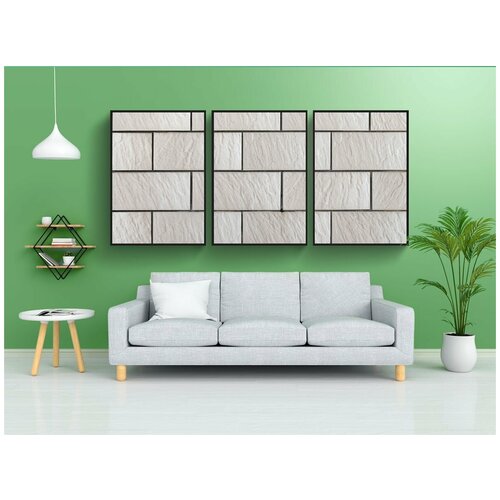 фото Набор модулных постеров для интерьера "фасад, клинкер, плитка" 60x90 см. в тубусе, без рамки lotsprints