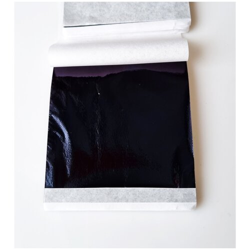 Зеркальная поталь 9х9 см Art and Play, 100 листов, черный