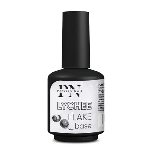 База для гель-лака Patrisa Nail FLAKE base Lychee камуфлирующая, с конфетти, 16 мл