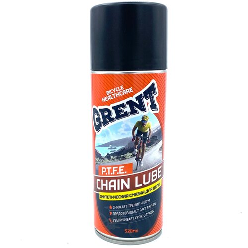 Синтетическая смазка для цепи с тефлоном GRENT PTFE Synthetic Chain Lube 520 мл