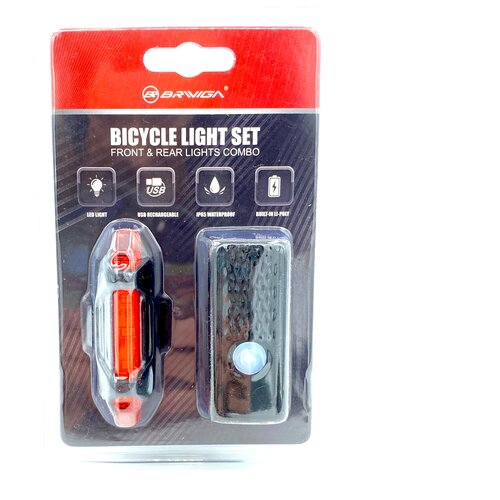 Комплект фонарей Briviga USB Bike Light Set EBL-2255A / EBL-3402 (350/8 lm)