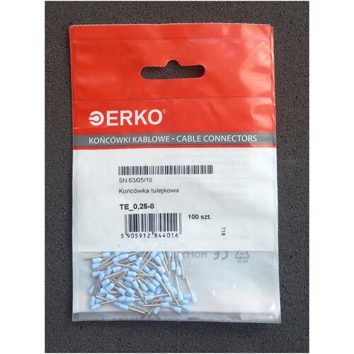 Наконечник НШВИ 0.25х8 TE_0.25-8 Erko (100шт)