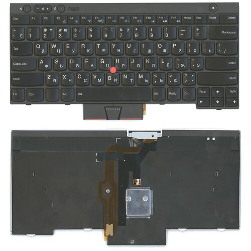 Клавиатура для ноутбука Lenovo ThinkPad T430 T430I T430S черная с подсветкой и трекпойнтом