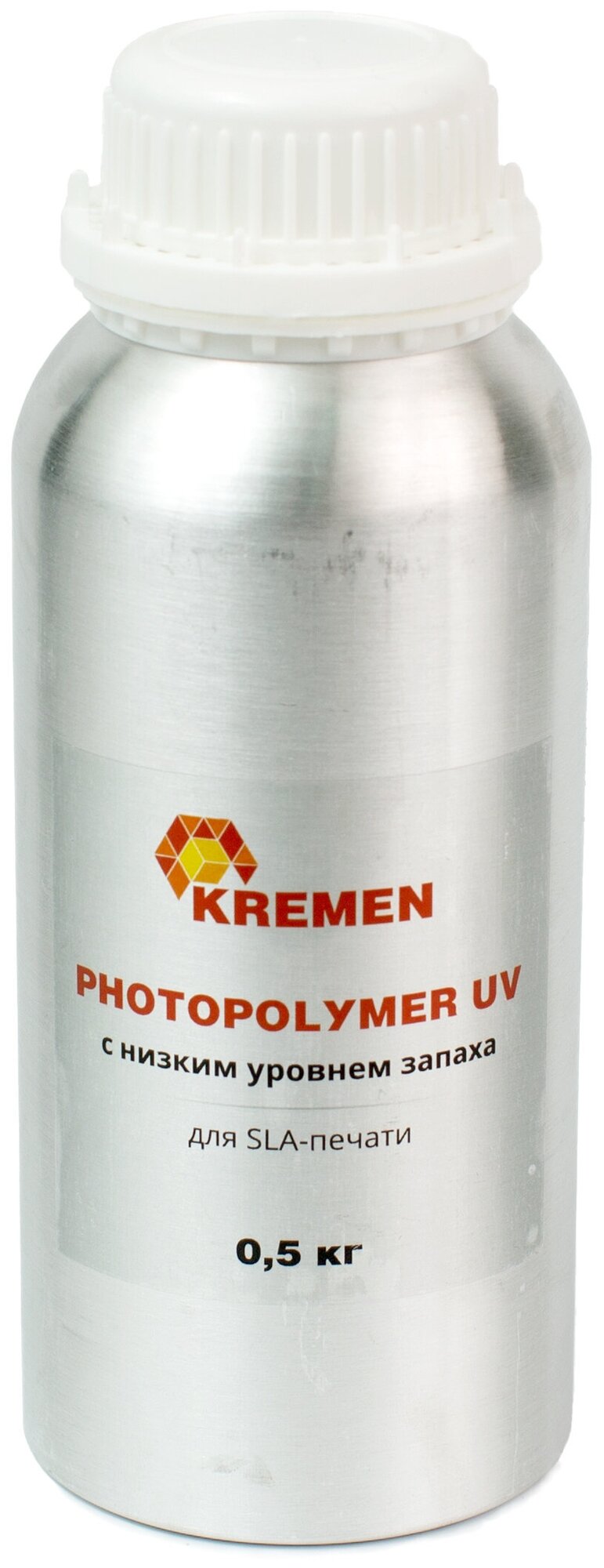 Фотополимерная смола Kremen Photopolymer UV С низким уровнем запаха, 0,5 кг, бесцветный