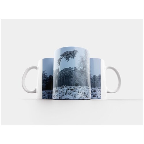 фото Кружка "зимняя сказка, зимний пейзаж, лес" 320 мл lotsprints
