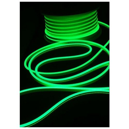 Светодиодная лента гибкий неон NEO, 1 м, 8х16 мм, 12В, IP67, 120 LED/m, Зеленый