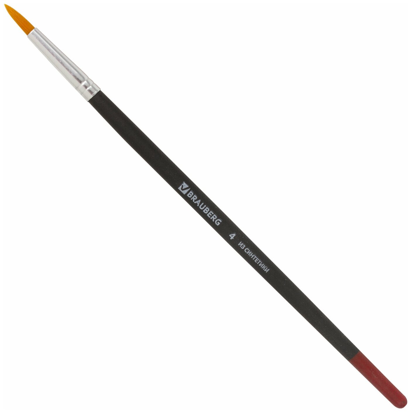 фото Кисти для рисования BRAUBERG Кисть BRAUBERG, синтетика, круглая, № 4, 200210