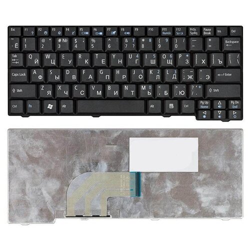 Клавиатура для ноутбука Acer Aspire One A110 A150 D150 D250 ZG5 ZG8 черная клавиатура keyboard 9j n9482 00r для ноутбука acer aspire one 531 a110 a150 d150 d210 emachines em250 gateway lt10 lt20 lt1000 черная