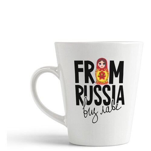 фото Кружка-латте coolpodarok прикол. from russia матрешка