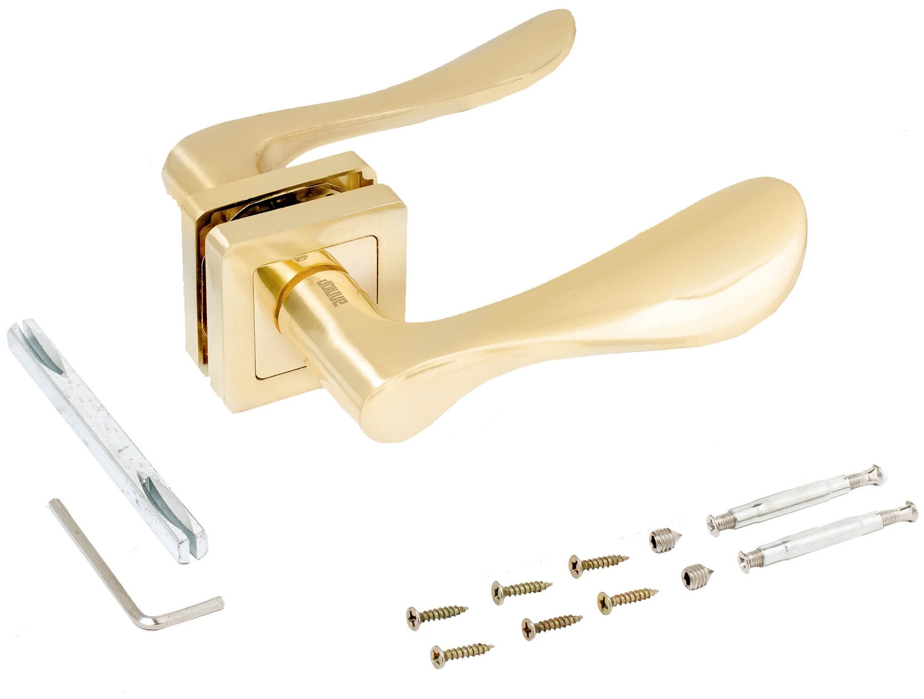 Ручка дверная межкомнатная (матовое золото) аллюр АРТ киану SB (2570) матовое золото