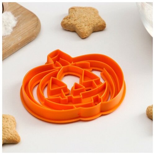 Форма для вырезки теста «Тыква» оранжевый
