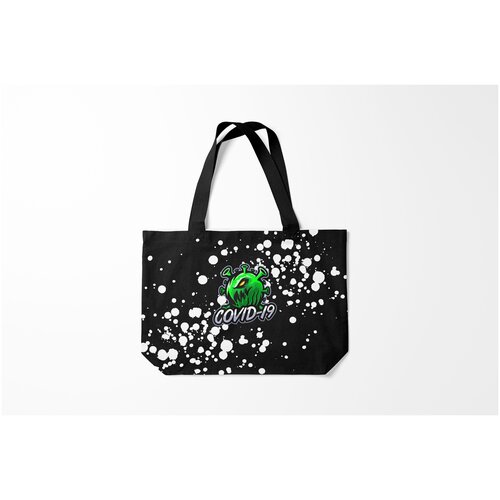фото Сумка-шоппер / 46х35 см / антикоронавирус / разные принты covid 19 burnettie