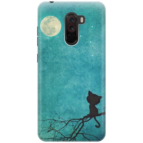 фото Re:pa накладка transparent для xiaomi pocophone f1 с принтом "котенок и луна"