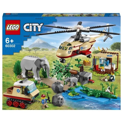 лего 60150 фургон пиццерия конструктор сити Конструктор LEGO City Wildlife 60302 Операция по спасению зверей, 525 дет.