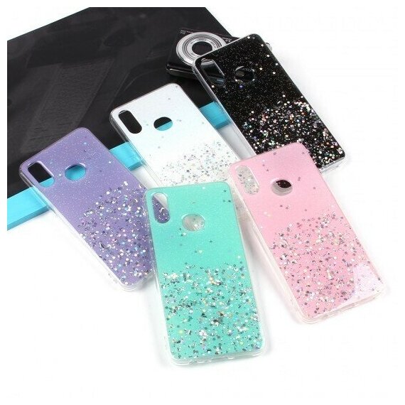 Чехол ТПУ с блестками для Samsung Galaxy A10s, 011057 Красный