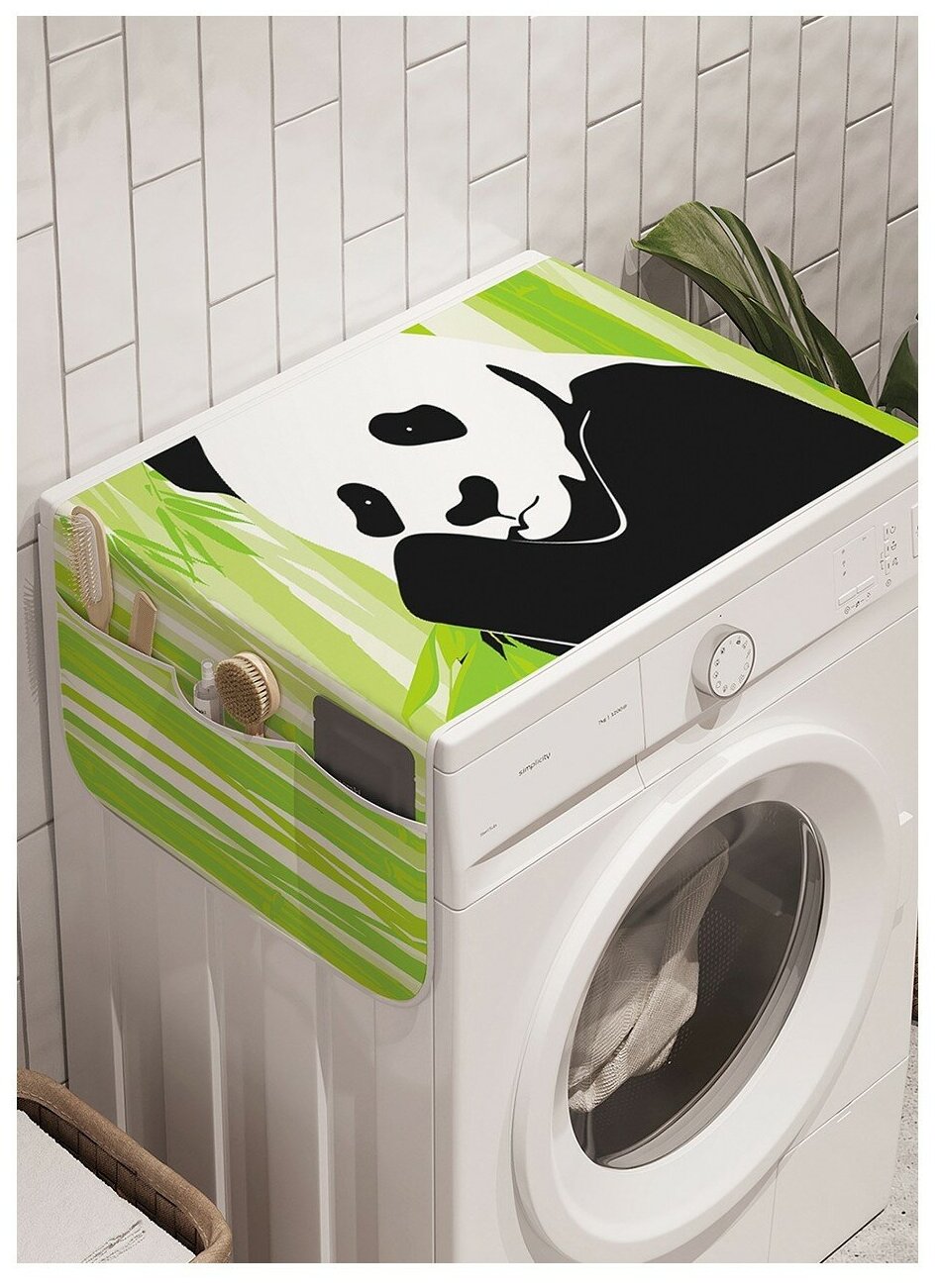 Чехол накидка для стиральной машины Ambesonne с рисунком "У панды обед" 45 на 120см - фотография № 1