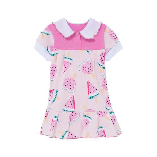 Платье для девочки, цвет розовый/арбуз, рост 68