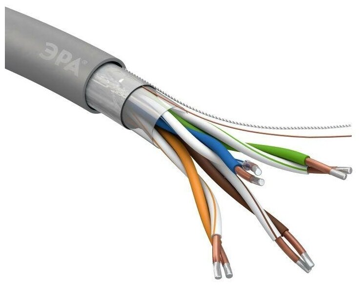 Кабель FTP 4x2x24 AWG Cat5e CCA PVC 305м SIMPLE ЭРА Б0044440 (упак.305 м.)