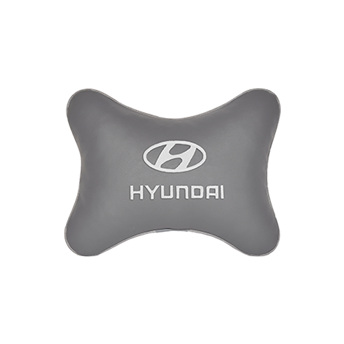 фото Подушка на подголовник экокожа l.grey с логотипом автомобиля hyundai vital technologies