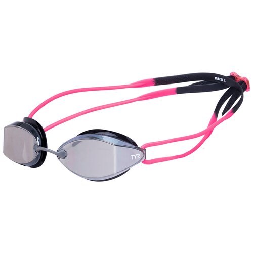 фото Очки для плавания tyr tracer-x racing nano mirrored, цвет - розовый