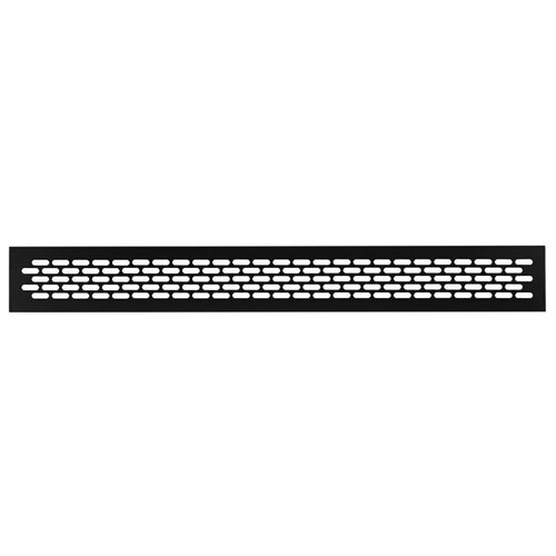 Вентиляционная решетка для подоконника, дверей, шкафов, мебели 484х60 мм, черная, алюминий, VG-60484-20, SETE