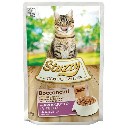 Stuzzy Bocconcini пауч для кошек (с ветчиной и телятиной в желе) 24 шт х 85 г