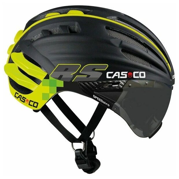 Велосипедный шлем CASCO SPEEDairo RS, Black\Neon Yellow, S\M без визора