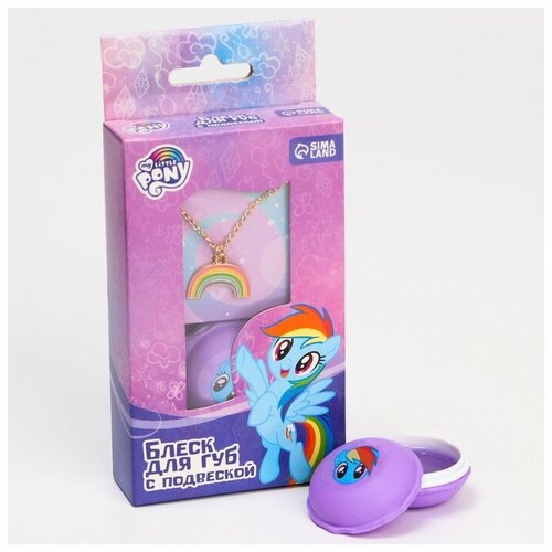 Купить Набор блеск для губ 10 грамм и подвеска Рейнбоу Дэш My Little Pony 7359357, Hasbro