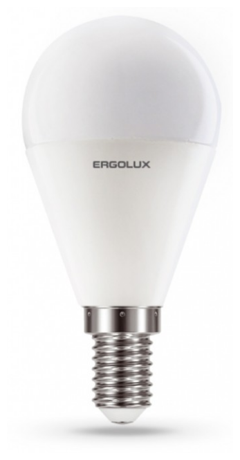 Ergolux Led-G45-11W-Е14-3К (3000К 172-265В)=95 ERGOLUX арт. LEDG4511WЕ143К
