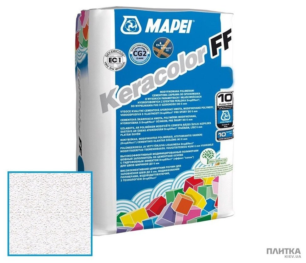 Затирка Mapei Keracolor FF № 100/5кг (Белый)