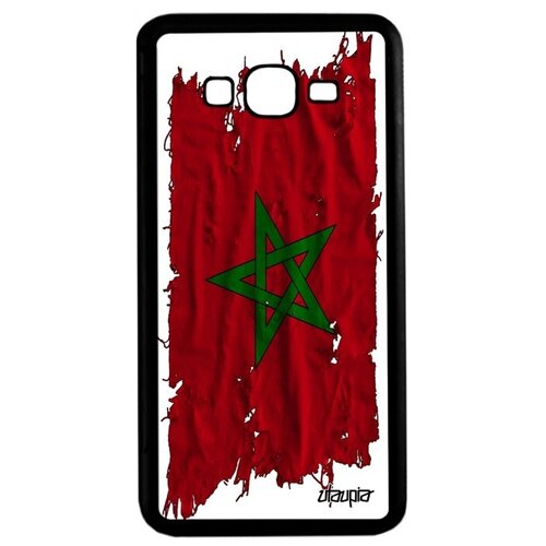 фото Противоударный чехол для телефона // galaxy grand prime // "флаг марокко на ткани" дизайн страна, utaupia, белый