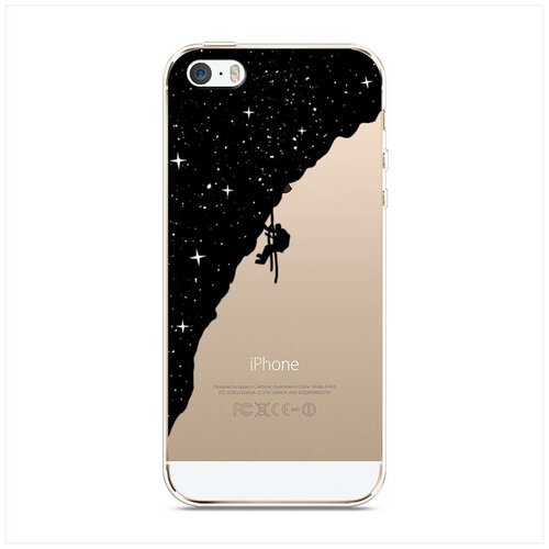 фото Силиконовый чехол "скалолаз в космосе" на apple iphone 5/5s/se / айфон 5/5s/se case place