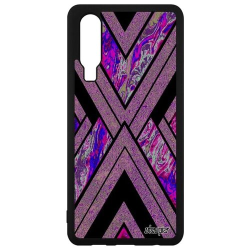 фото Красивый чехол на телефон // huawei p30 // "икс-орнамент" иллюзия рельеф, utaupia, фиолетовый