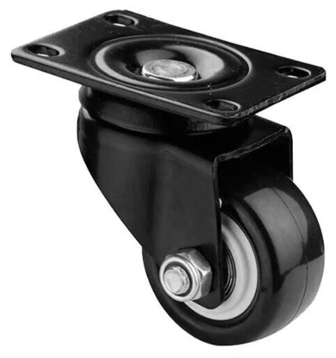 фото Колесо D 50 мм на подшипниках с поворотным кронштейном ( на площадке) 4 штуки в комплекте