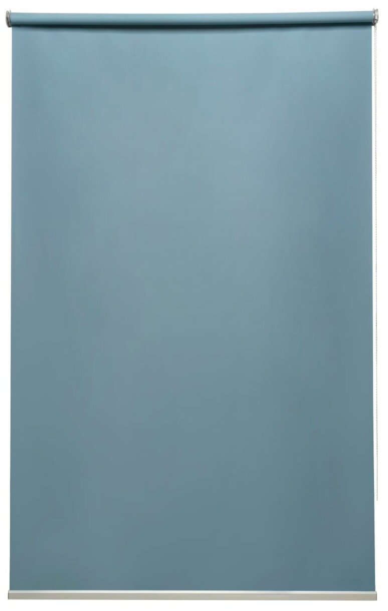 Штора рулонная блэкаут Inspire Belem 70x160 см серо-синяя Ink 4 - фотография № 1