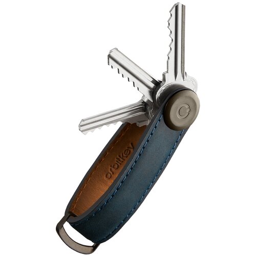 Ключница Orbitkey Key Organiser Crazy-Horse Leather (синий)