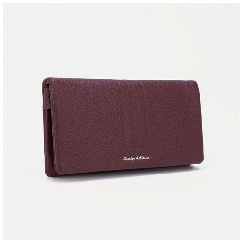 фото Кошелек жен 10-01-01, 19*2*9,5 см, 3 отд, д/карт, д/монет, на магнитах, бордовый нет бренда