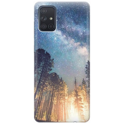 фото Ультратонкий силиконовый чехол-накладка для samsung galaxy a71 с принтом "млечный путь" gosso