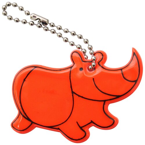 фото Светоотражающая подвеска 'носорог', 7 см, упак./2 шт. (оранжевый) айрис
