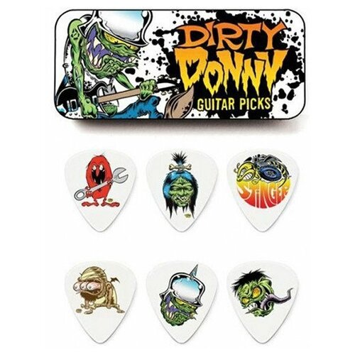 Dunlop BL111T1.0 Dirty Donny Series 1 Pick Tin набор медиаторов в жестяной коробке 1 мм, 6 шт