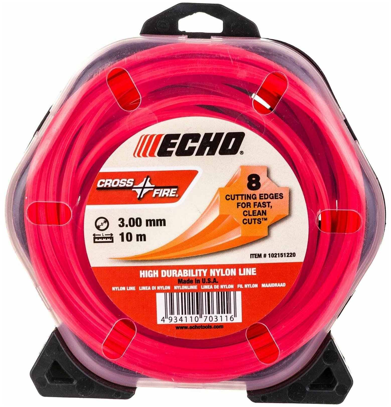 Корд триммерный Echo Cross Fire Line 30 мм*10 м (крест)