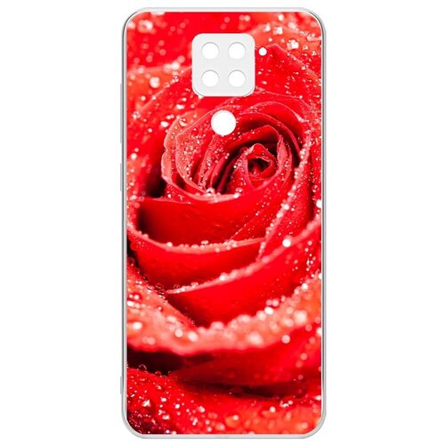 Чехол-накладка Krutoff Clear Case Женский день - Роза для Xiaomi Redmi Note 9