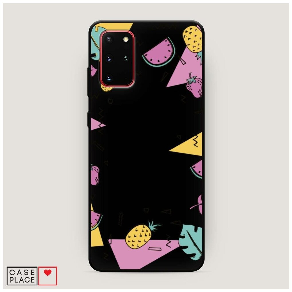 Матовый силиконовый чехол "Летняя рамка" на Samsung Galaxy S20 + / Самсунг Галакси S20 Плюс
