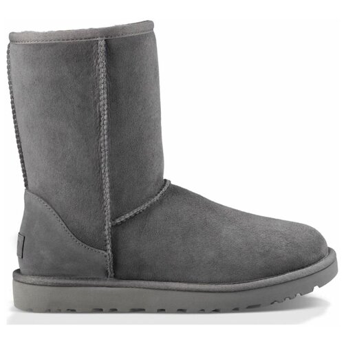 фото Угги женские ugg classic short ii 1016223_grey замшевые зимние с мехом серые (39)