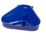 Лоток для грызунов пластиковый угловой DUVO+, синий, 16.5х12.5х8см (Бельгия) - изображение