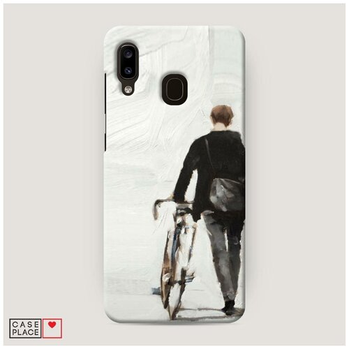 фото Чехол пластиковый samsung galaxy a30 пара на велосипедах 1 case place